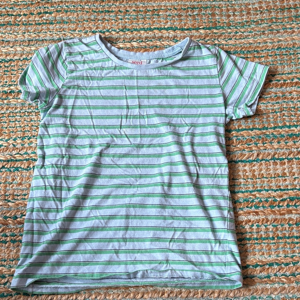 Striped Green and Blue Kids Shirt